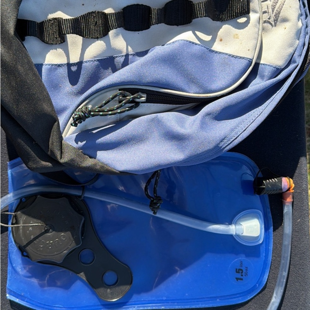 Outdoor Hydration Pack in Blue and Black